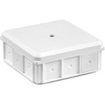 SIMET Lot de 48 boîtes de jonction 90 x 37 x 90 mm IP55 avec 5 prises bouchées, fermeture avec une vis en acier inoxydable, montage enfichable, résistance à la chaleur 650 °C, résistant aux UV, blanc - Publicité SIMET Lot de 48 boîtes de jonction 90 x 37 x 90 mm IP55 avec 5 prises bouchées, fermeture avec une vis en acier inoxydable, montage enfichable, résistance à la chaleur 650 °C, résistant aux UV, blanc - Publicité
