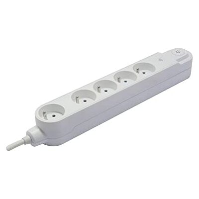 CHACON Multiprise 5 x16A 1 5 m + Interrupteur Blanc - Publicité CHACON Multiprise 5 x16A 1 5 m + Interrupteur Blanc - Publicité