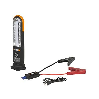 WORX Démarreur et Booster de Batterie sans Fil 12V WX852.1, Batterie Haute Capacité 12000 mAh, 30 Démarrages par Charge, Outil Multifonction, Socle aimanté, avec Lampe LED et Avertisseur SOS - Publicité WORX Démarreur et Booster de Batterie sans Fil 12V WX852.1, Batterie Haute Capacité 12000 mAh, 30 Démarrages par Charge, Outil Multifonction, Socle aimanté, avec Lampe LED et Avertisseur SOS - Publicité