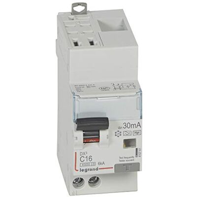 Legrand 410761 Disjoncteur différentiel 16A type F 30mA DX³4500 1P+N - Publicité Legrand 410761 Disjoncteur différentiel 16A type F 30mA DX³4500 1P+N - Publicité