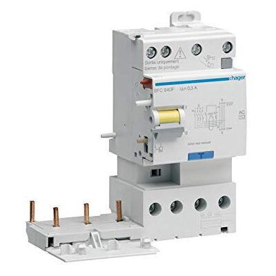 Hager BDC925F - 3P+N - 25A - 30mA - Type AC - Publicité Hager BDC925F - 3P+N - 25A - 30mA - Type AC - Publicité