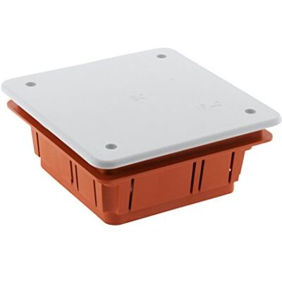 Zenitech Boîte de dérivation à encastrer 92 x 92 x 45mm Rouge - Publicité Zenitech Boîte de dérivation à encastrer 92 x 92 x 45mm Rouge - Publicité