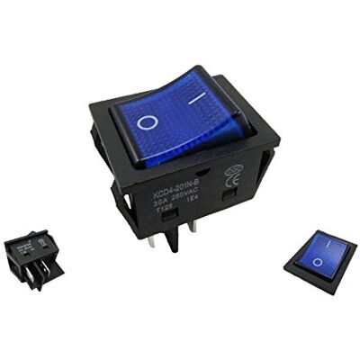 ChiliTec Interrupteur à bascule 2 pôles ON-OFF 250 V 30 A éclairé bleu (1) - Publicité ChiliTec Interrupteur à bascule 2 pôles ON-OFF 250 V 30 A éclairé bleu (1) - Publicité