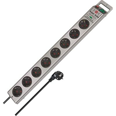 Brennenstuhl Super-Solid / 8-prises 2,5m 4.500A (argent) avec Protection contre les surtensions - Publicité Brennenstuhl Super-Solid / 8-prises 2,5m 4.500A (argent) avec Protection contre les surtensions - Publicité