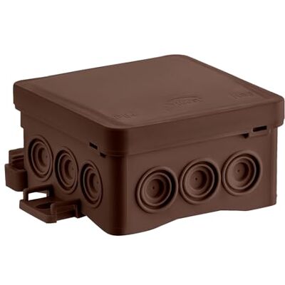 SIMET Boîte de connexion 75 x 75 x 40 mm sans halogène autoextinguible UV IP54 FASTBOX&HOOK avec adaptateur crochet HNS 1 pièce Brun - Publicité SIMET Boîte de connexion 75 x 75 x 40 mm sans halogène autoextinguible UV IP54 FASTBOX&HOOK avec adaptateur crochet HNS 1 pièce Brun - Publicité