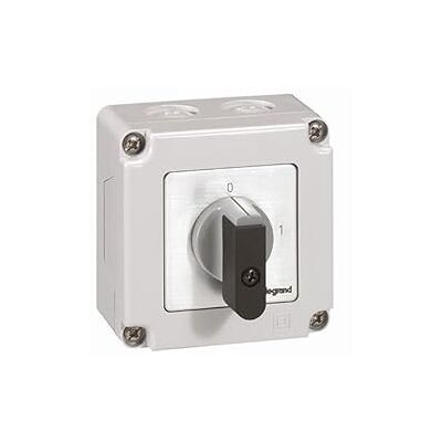 Legrand 027711 PR12 Commutateur à Cames Interrupteur Marche/Arrêt avec Boîtier, 2P, 2 Contacts, 76mm x 76mm - Publicité Legrand 027711 PR12 Commutateur à Cames Interrupteur Marche/Arrêt avec Boîtier, 2P, 2 Contacts, 76mm x 76mm - Publicité