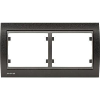 Siemens Plaque Double Horizontale Métal Noir Delta IRIS - Publicité Siemens Plaque Double Horizontale Métal Noir Delta IRIS - Publicité