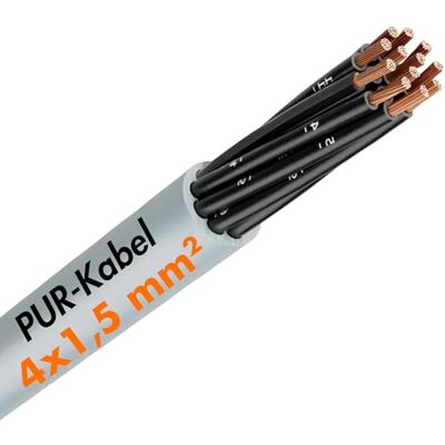 LAPP 1312954 Ölflex Classic 400 P Câble de commande 4 x 1,5 mm² gris sans conducteur de protection vert-jaune I Câble PUR résistant aux UV I Résistant à l'ozone, à l'hydrolyse et aux intempéries I - Publicité LAPP 1312954 Ölflex Classic 400 P Câble de commande 4 x 1,5 mm² gris sans conducteur de protection vert-jaune I Câble PUR résistant aux UV I Résistant à l'ozone, à l'hydrolyse et aux intempéries I - Publicité