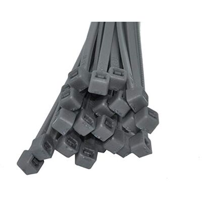 Unbekannt Lot de 100 serre-câbles colorés en polyamide 6.6 de qualité industrielle (gris) 4,8 x 300 mm - Publicité Unbekannt Lot de 100 serre-câbles colorés en polyamide 6.6 de qualité industrielle (gris) 4,8 x 300 mm - Publicité