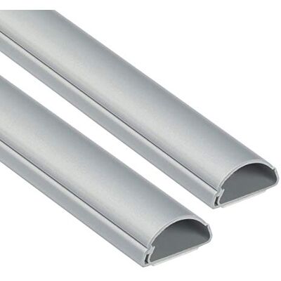 D-line 30x15mm Moulure Décorative en Demi-Cercle 1D3015A-2PK Goulotte Électrique Cache-Câble 2 x 1m Longeurs, Effet Aluminium - Publicité D-line 30x15mm Moulure Décorative en Demi-Cercle 1D3015A-2PK Goulotte Électrique Cache-Câble 2 x 1m Longeurs, Effet Aluminium - Publicité