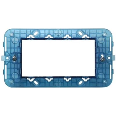 Electron 1 support pour plaquettes, 4 modules/places, compatible avec Vimar Arke, boîte/cassette 504, fabriqué en plastique de haute qualité, 100% compatible avec les plaques et les modules d'origine - Publicité Electron 1 support pour plaquettes, 4 modules/places, compatible avec Vimar Arke, boîte/cassette 504, fabriqué en plastique de haute qualité, 100% compatible avec les plaques et les modules d'origine - Publicité