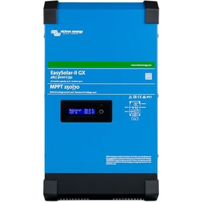 Victron Energy EasySolar-II GX 3000 VA 48 Volt 230V 35 amp Chargeur de Batterie et régulateur de Charge Solaire MPPT 250 V 70 amp - Publicité Victron Energy EasySolar-II GX 3000 VA 48 Volt 230V 35 amp Chargeur de Batterie et régulateur de Charge Solaire MPPT 250 V 70 amp - Publicité