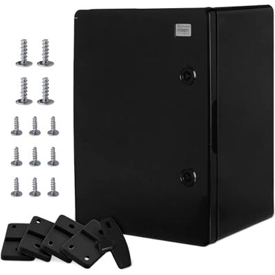 BOXEXPERT coffret de distribution exterieur IP65 ABS 400x300x220 Fleet, etanche, armoire electrique/coffret mural, boitier industriel vide, noir - Publicité BOXEXPERT coffret de distribution exterieur IP65 ABS 400x300x220 Fleet, etanche, armoire electrique/coffret mural, boitier industriel vide, noir - Publicité
