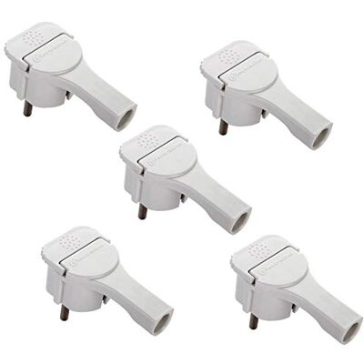 ELECTRALINE 92399 Lot de 5 Prises Schuko Plates - Prise électrique - Publicité ELECTRALINE 92399 Lot de 5 Prises Schuko Plates - Prise électrique - Publicité