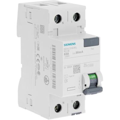 Interrupteur différentiel Siemens 63A Type AC - Publicité Interrupteur différentiel Siemens 63A Type AC - Publicité