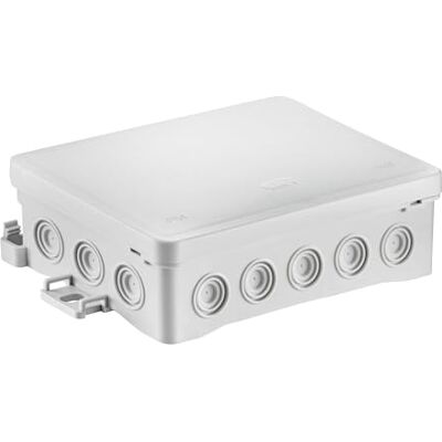 SIMET Boîte de connexion 90 x 135 x 40 mm sans halogène autoextinguible UV IP54 FASTBOX&HOOK avec adaptateur crochet HNS 1 pièce Gris - Publicité SIMET Boîte de connexion 90 x 135 x 40 mm sans halogène autoextinguible UV IP54 FASTBOX&HOOK avec adaptateur crochet HNS 1 pièce Gris - Publicité