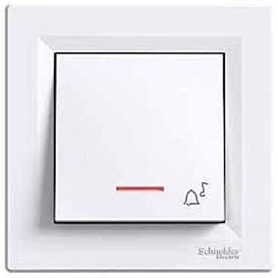 Bouton de sonnette simple blanc Schneider Asfora - Sonnette - Publicité Bouton de sonnette simple blanc Schneider Asfora - Sonnette - Publicité