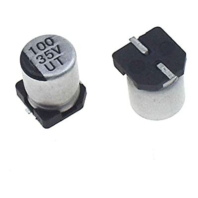 Sun Lot de 10 condensateurs électrolytiques en aluminium SMD 6,3 x 7,7 mm 100 uF 35 V - Publicité Sun Lot de 10 condensateurs électrolytiques en aluminium SMD 6,3 x 7,7 mm 100 uF 35 V - Publicité