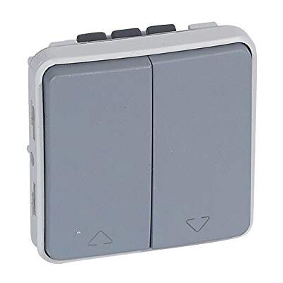 Legrand 069538 Double Interrupteur ou Va et Vient Étanche pour Volets Roulants Plexo Composable IP55, 10A, 250V, Gris - Publicité Legrand 069538 Double Interrupteur ou Va et Vient Étanche pour Volets Roulants Plexo Composable IP55, 10A, 250V, Gris - Publicité