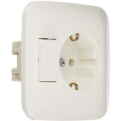 Busch-Jaeger Busch Jaeger 4310/6EUJ-214 Prise Schuko avec interrupteur Blanc (Import Allemagne) - Publicité Busch-Jaeger Busch Jaeger 4310/6EUJ-214 Prise Schuko avec interrupteur Blanc (Import Allemagne) - Publicité