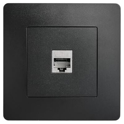 DEBFLEX Caly Prise RJ45 Cat. 6 Prise Murale Ethernet Haut Débit ABS Installation Encastrée Noire 85 x 85 x 36 mm - Publicité DEBFLEX Caly Prise RJ45 Cat. 6 Prise Murale Ethernet Haut Débit ABS Installation Encastrée Noire 85 x 85 x 36 mm - Publicité