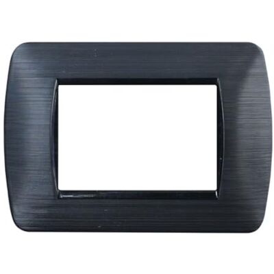 Electron Plaque en plastique satinée, compatible avec Bticino Living, 3 modules/poti, couleur noire, design élégant et moderne, pour interrupteurs/presses, technopolymère de haute qualité - Publicité Electron Plaque en plastique satinée, compatible avec Bticino Living, 3 modules/poti, couleur noire, design élégant et moderne, pour interrupteurs/presses, technopolymère de haute qualité - Publicité