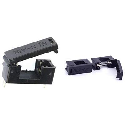 Tecnostore Lot de 2 clips porte-fusible 5 x 20 mm circuit imprimé à souder porte fusible BLX-A - Publicité Tecnostore Lot de 2 clips porte-fusible 5 x 20 mm circuit imprimé à souder porte fusible BLX-A - Publicité