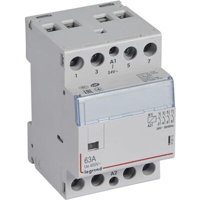 Legrand 412512 Contacteur De Puissance Cx³ Bobine 24v~ 4p 63a Contact 4no 4 Modules - Publicité Legrand 412512 Contacteur De Puissance Cx³ Bobine 24v~ 4p 63a Contact 4no 4 Modules - Publicité