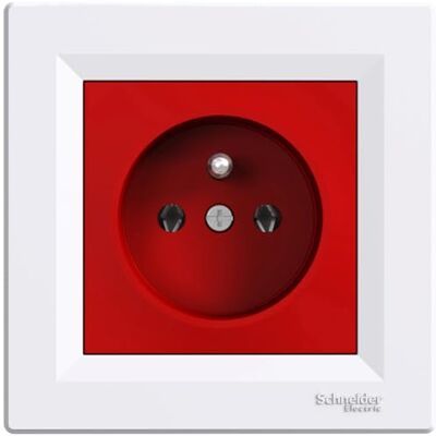 Schneider Electric ASFORA Prise simple avec/u rouge et blanc EPH2800421 DESIG3606480525971 - Publicité Schneider Electric ASFORA Prise simple avec/u rouge et blanc EPH2800421 DESIG3606480525971 - Publicité