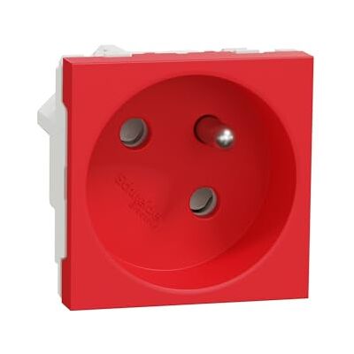 Schneider Electric Unica prise 2P+T FR 45° goulotte raccord rapide Rouge méca seul NU304903T - Publicité Schneider Electric Unica prise 2P+T FR 45° goulotte raccord rapide Rouge méca seul NU304903T - Publicité