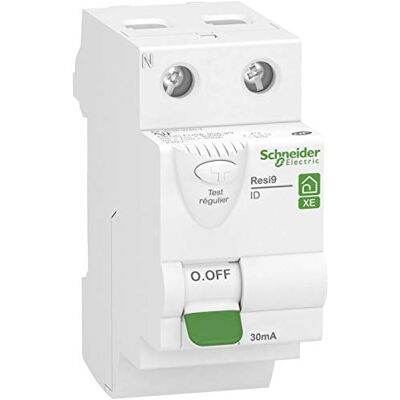 Schneider Resi9 XE 63A - 2 pôles, 30mA, NF, Neutre à gauche - Interrupteur électrique - Publicité Schneider Resi9 XE 63A - 2 pôles, 30mA, NF, Neutre à gauche - Interrupteur électrique - Publicité