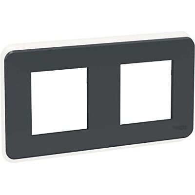 Schneider Electric Unica Pro plaque de finition Anthracite 2 postes NU400454 - Publicité Schneider Electric Unica Pro plaque de finition Anthracite 2 postes NU400454 - Publicité