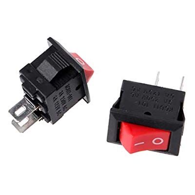Tecnostore Mini interrupteur 10 x 15 mm rectangulaire rouge 2 contacts 250 V 3 A ON/OFF SWITCH - Publicité Tecnostore Mini interrupteur 10 x 15 mm rectangulaire rouge 2 contacts 250 V 3 A ON/OFF SWITCH - Publicité
