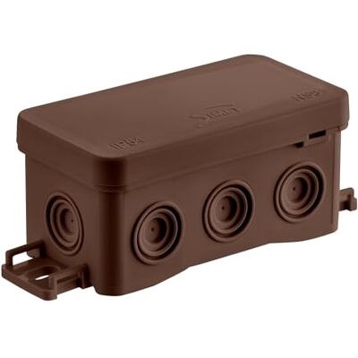 SIMET Boîte de connexion NS8 FASTBOX&HOOK brun dimensions 45 x 85 x 40 mm sans halogène autoextinguible UV IP54 1 pièce - Publicité SIMET Boîte de connexion NS8 FASTBOX&HOOK brun dimensions 45 x 85 x 40 mm sans halogène autoextinguible UV IP54 1 pièce - Publicité