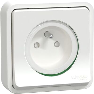 Schneider Electric Mureva Styl Prise courant 2P+T compl encastré- IP55 IK08 conn auto blanc MUR39036 - Publicité Schneider Electric Mureva Styl Prise courant 2P+T compl encastré- IP55 IK08 conn auto blanc MUR39036 - Publicité