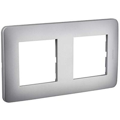 DEBFLEX Plaque electrique Interrupteur pour prise Prise interrupteur electrique plaque plastique prise murale Prise avec interrupteur Gamme Casual Plaque Double Blanc Silver - Publicité DEBFLEX Plaque electrique Interrupteur pour prise Prise interrupteur electrique plaque plastique prise murale Prise avec interrupteur Gamme Casual Plaque Double Blanc Silver - Publicité