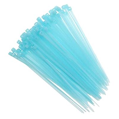 Sun Lot de 100 attaches autobloquantes en nylon 2,5 x 100/150/200 mm Couleurs assorties 2,5 x 100 mm, bleu ciel - Publicité Sun Lot de 100 attaches autobloquantes en nylon 2,5 x 100/150/200 mm Couleurs assorties 2,5 x 100 mm, bleu ciel - Publicité