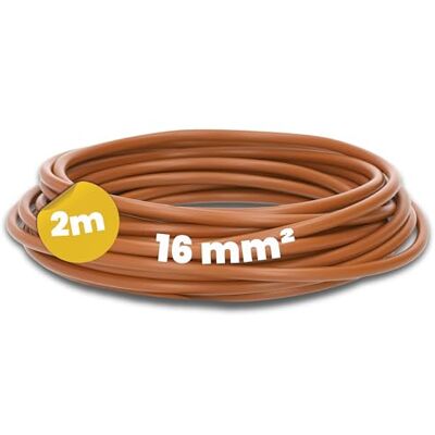 Kalitec Câble H07V-K 16 mm² Marron 2 m Flexible Toron Câblage à Fils Fins Pour Armoire de Compteur et de Commande - Publicité Kalitec Câble H07V-K 16 mm² Marron 2 m Flexible Toron Câblage à Fils Fins Pour Armoire de Compteur et de Commande - Publicité