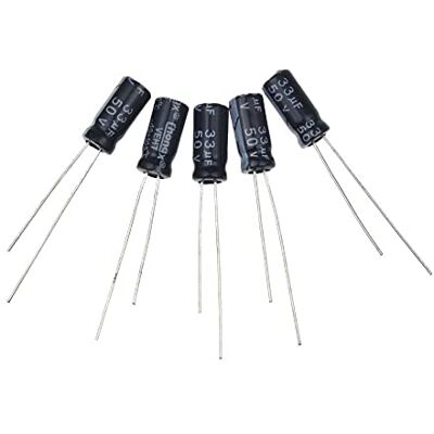 Sun Lot de 10 condensateurs électrolytiques en aluminium 33uF 50 V 6,3 x 11 mm - Publicité Sun Lot de 10 condensateurs électrolytiques en aluminium 33uF 50 V 6,3 x 11 mm - Publicité