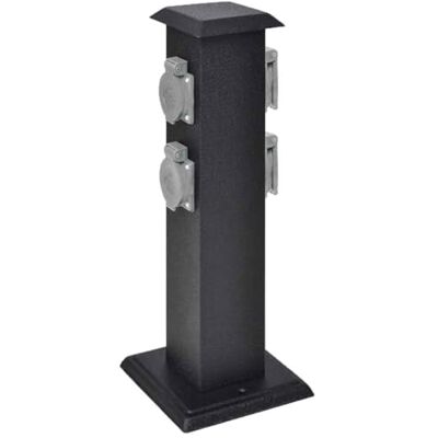 vidaXL Borne Jardin Électrique 4 Prises Noir Bloc Prises de Jardin Extérieures - Publicité vidaXL Borne Jardin Électrique 4 Prises Noir Bloc Prises de Jardin Extérieures - Publicité