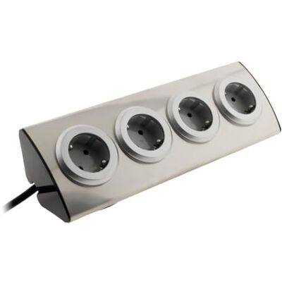 Zenitech Multiprise de canapé Angle Schuko 4x16A Gris - Publicité Zenitech Multiprise de canapé Angle Schuko 4x16A Gris - Publicité