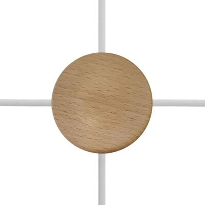 Creative Kit Mini Rosace cylindrique en Bois avec 4 Trous latéraux (boîte de dérivation) Neutre - Publicité Creative Kit Mini Rosace cylindrique en Bois avec 4 Trous latéraux (boîte de dérivation) Neutre - Publicité