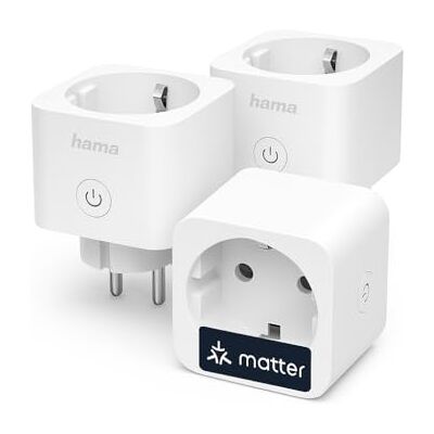 Hama 3 Prises Connectées Wifi Matter (Prise Wifi Alexa/Google, App Control, 16A 3680W, Aucun Hub requis, Programmez & Controlez vos appareils à distance) Blanc - Publicité Hama 3 Prises Connectées Wifi Matter (Prise Wifi Alexa/Google, App Control, 16A 3680W, Aucun Hub requis, Programmez & Controlez vos appareils à distance) Blanc - Publicité