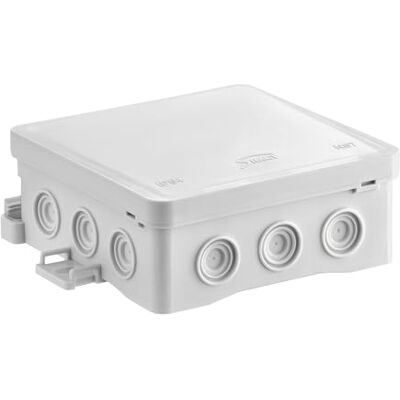 SIMET Boîte de connexion NS7 FASTBOX&HOOK dimensions 100 x 100 x 40 mm Gris sans halogène autoextinguible résistante aux UV IP54 1 pièce - Publicité SIMET Boîte de connexion NS7 FASTBOX&HOOK dimensions 100 x 100 x 40 mm Gris sans halogène autoextinguible résistante aux UV IP54 1 pièce - Publicité