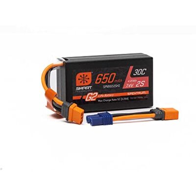 Spektrum - Smart G2 7.4V 650mAh 2S 30C - Batterie LiPo - Publicité Spektrum - Smart G2 7.4V 650mAh 2S 30C - Batterie LiPo - Publicité