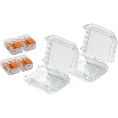 WAGO Lot de 2 Boîtiers de Connexion Étanches S221 Gris, IPX8, 4 Bornes, 2 Entrées, Compatible Conducteurs Rigides/Souples jusqu'à 4mm², Sans Halogène, Résistant UV, Normes CE, Usage Extérieur/Enterré - Publicité WAGO Lot de 2 Boîtiers de Connexion Étanches S221 Gris, IPX8, 4 Bornes, 2 Entrées, Compatible Conducteurs Rigides/Souples jusqu'à 4mm², Sans Halogène, Résistant UV, Normes CE, Usage Extérieur/Enterré - Publicité