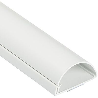 D-line 50x25mm Moulure Décorative en Demi-Cercle 1M5025W Goulotte Électrique Cache-Câble 1m Longeur, Blanc - Publicité D-line 50x25mm Moulure Décorative en Demi-Cercle 1M5025W Goulotte Électrique Cache-Câble 1m Longeur, Blanc - Publicité