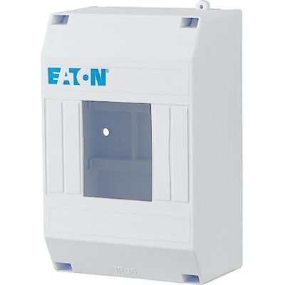 Eaton 177065 COFFRET ELECTRIQUE BLANC 1 RANGEE 4 MODULES IP 30 MONTAGE EN SAILLIE (MICRO-4) - Publicité Eaton 177065 COFFRET ELECTRIQUE BLANC 1 RANGEE 4 MODULES IP 30 MONTAGE EN SAILLIE (MICRO-4) - Publicité