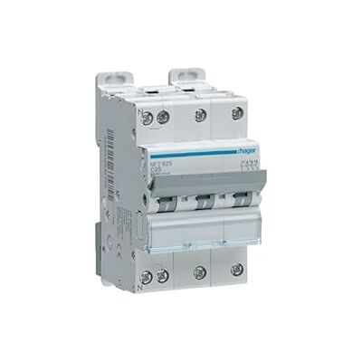 Hager NFT825 Disjoncteur 4P - 25A 6-10kA 500V 50/60Hz - Publicité Hager NFT825 Disjoncteur 4P - 25A 6-10kA 500V 50/60Hz - Publicité