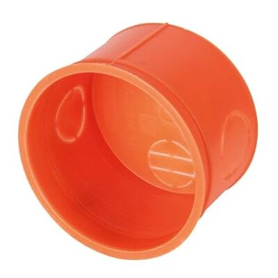 Electron Boîte de jonction encastrée ronde diamètre 60 x 40 mm pour maçonnerie en technopolymère Orange Boîte à encastrer pour installation électrique - Publicité Electron Boîte de jonction encastrée ronde diamètre 60 x 40 mm pour maçonnerie en technopolymère Orange Boîte à encastrer pour installation électrique - Publicité